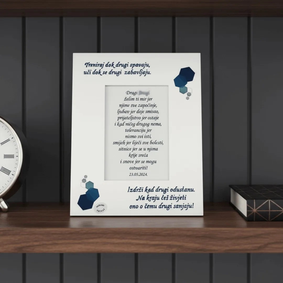 Poklon za sportaša – personalizirani motivacijski okvir s porukom - Virje