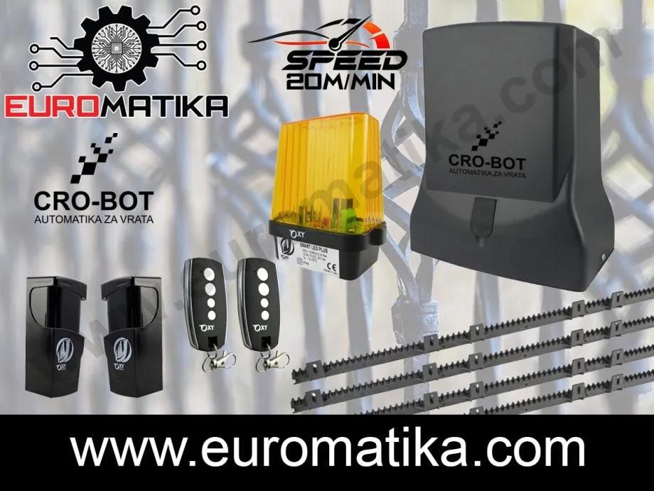 motor crobot 400 fast za aluminijska klizna vrata, kapiju i ogradu - slika 1