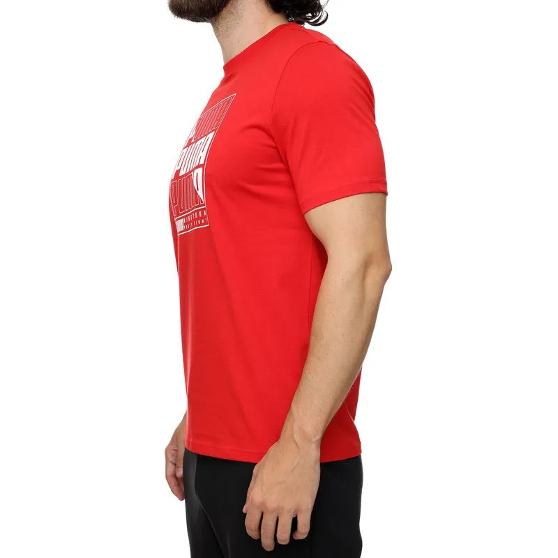 puma graphics box tee red - slika 3
