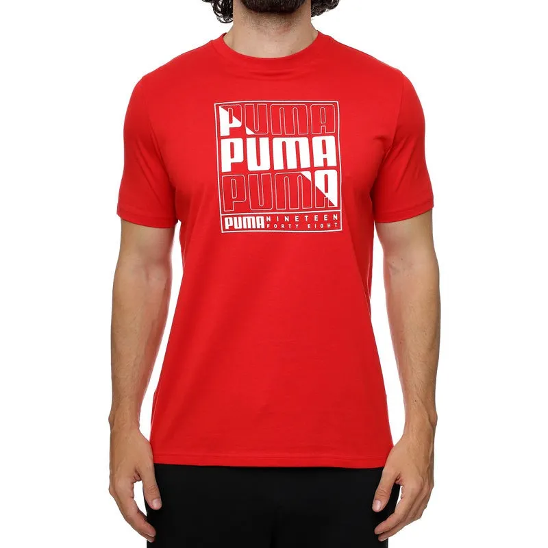 puma graphics box tee red - slika 2