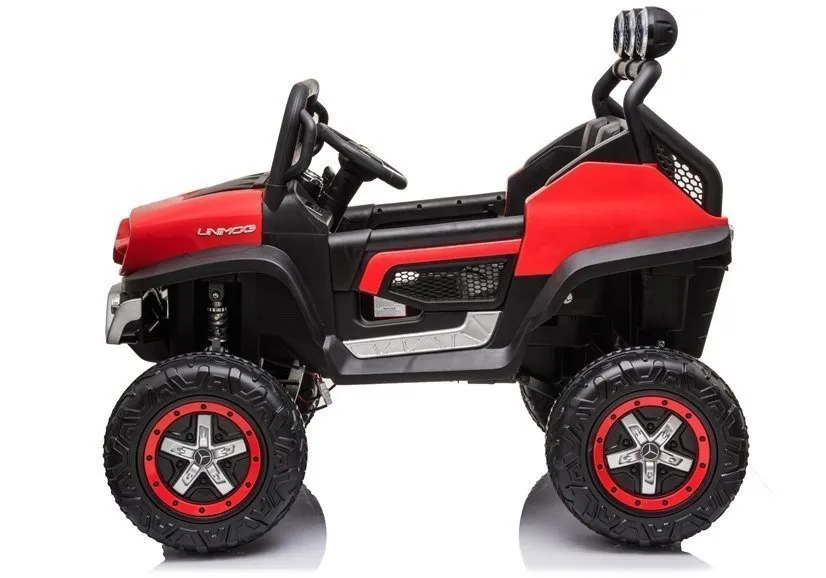 licencirani auto na akumulator mercedes unimog s 4×4 – crveni - slika 3