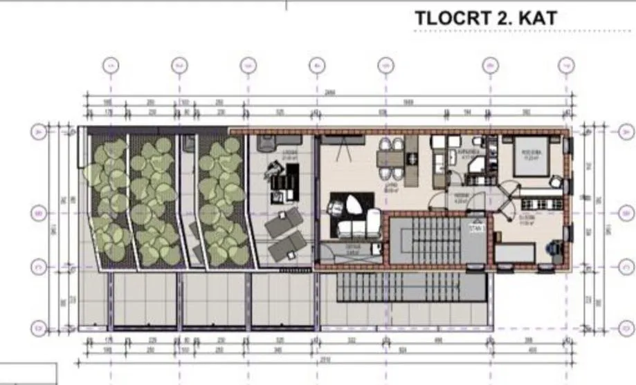 građevinsko zemljište + projekt za 2 urbane vile: našice, 1201 m2 - slika 10