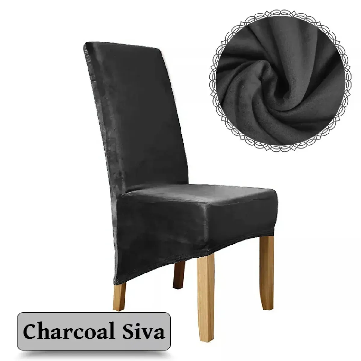 elegance - plišane navlake za stolice dugog naslona - premium dizajn - slika 9