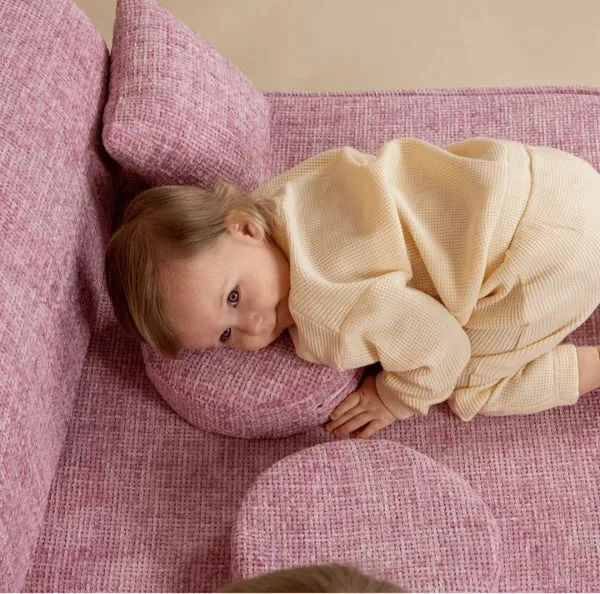 srednja modularna sofa za djecu - tangle bubblegum pink plus - slika 9