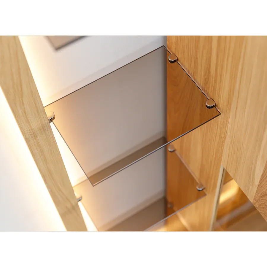 vitrina collodi 73x195cm, materijal: masivno drvo hrast - slika 13