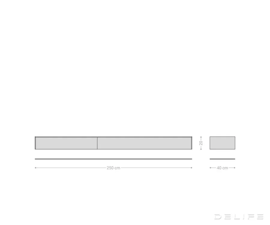tv komoda cuor 250x35cm, materijal: keramika minas melange - slika 9