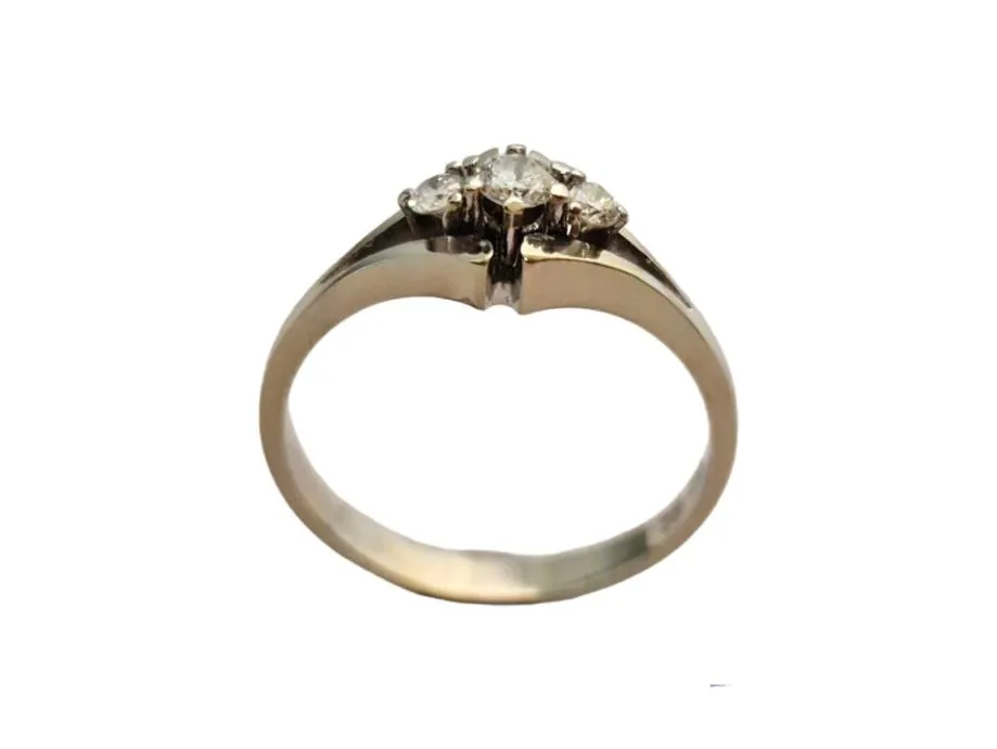 zlatni prsten s dijamantima 0,25ct / r1, rate ! - slika 3