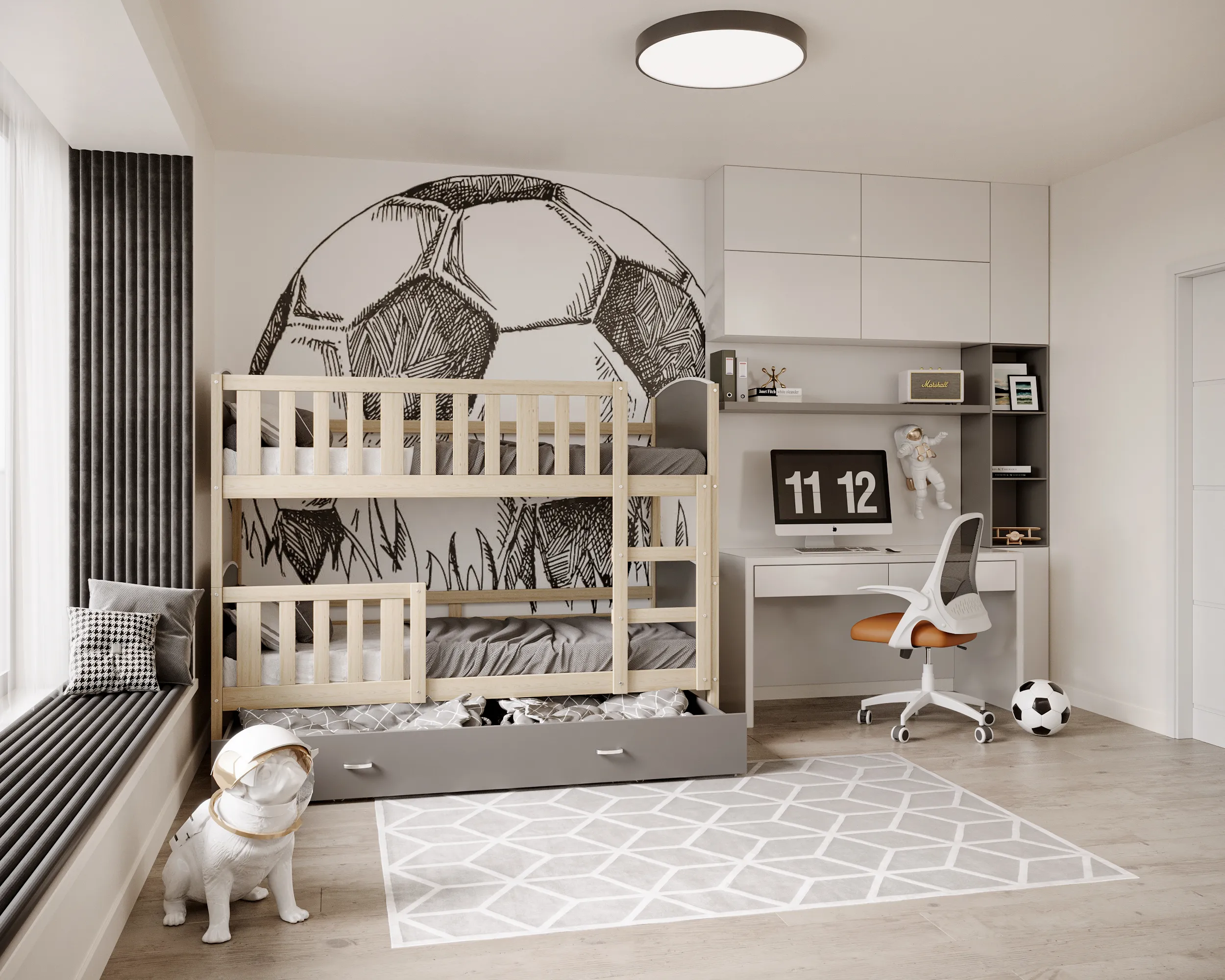 dječji krevet na kat 200×90 – mogućnost odvajanja kreveta - slika 2