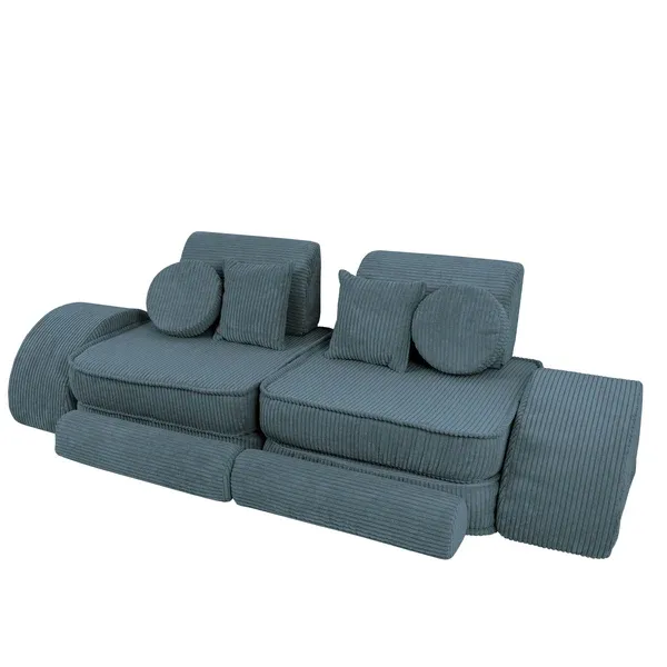 srednja modularna sofa za djecu - estetska tirkizna plus - slika 4
