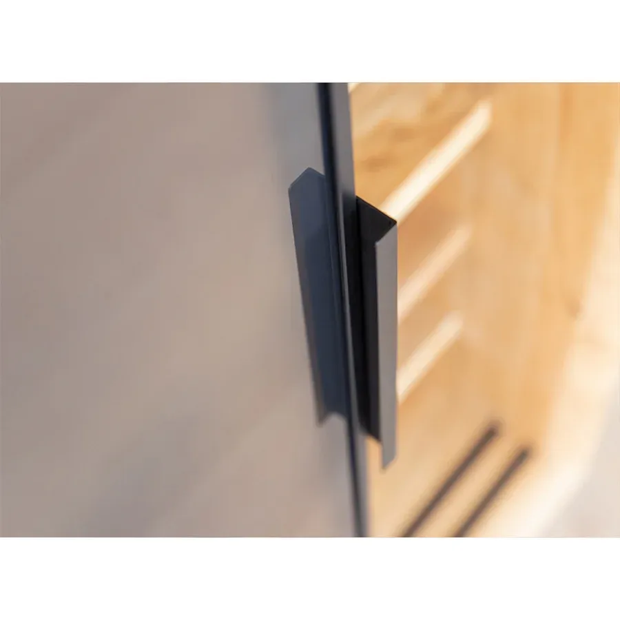 komoda modern loft 101x45cm sa staklom, materijal: masivno drvo hrast - slika 9