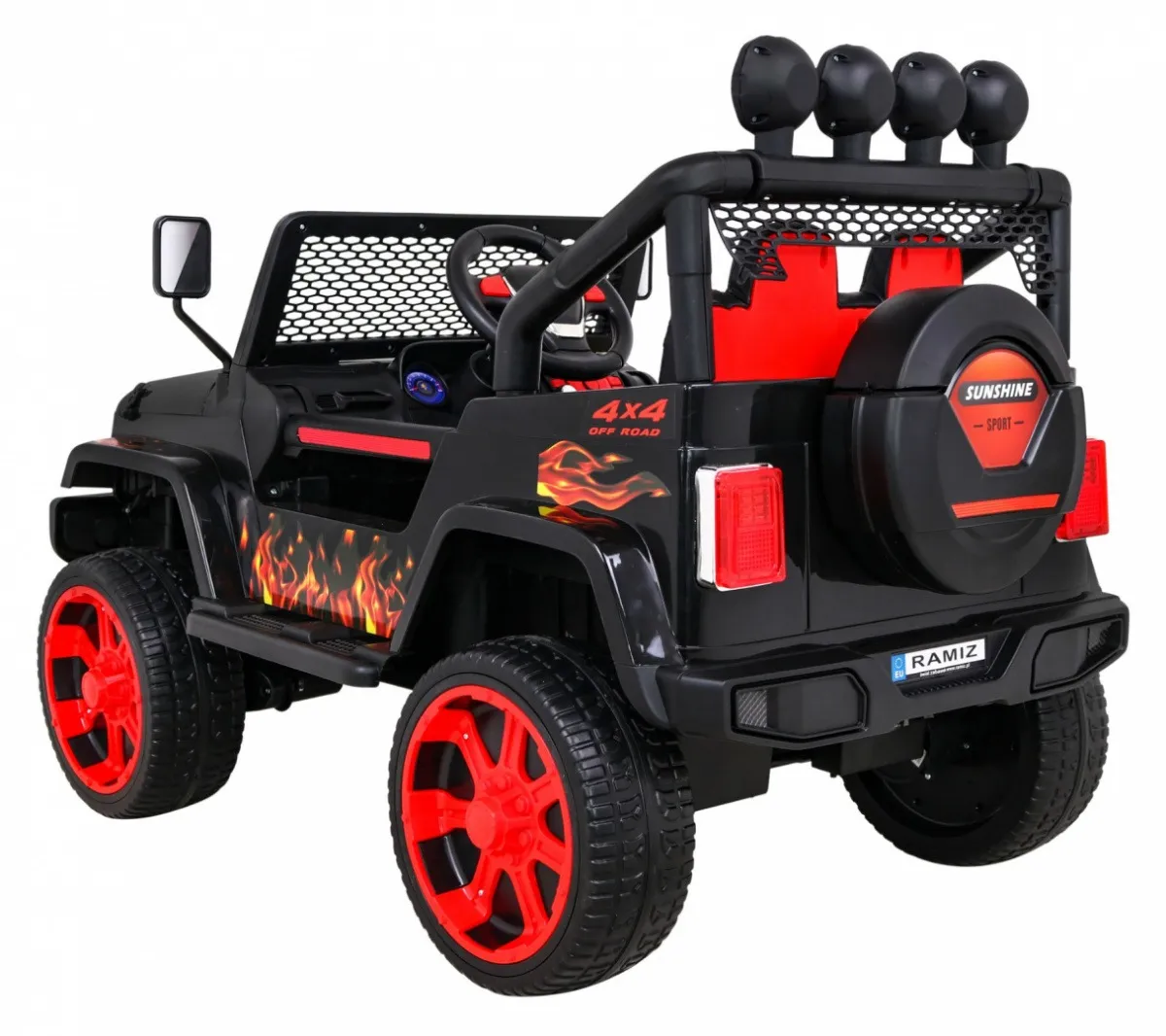 auto na akumulator new raptor drifter 4 x 4 - crni/plamen - slika 4
