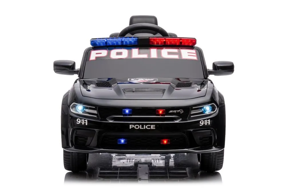 licencirani policijski auto na akumulator dodge charger - crni - slika 2