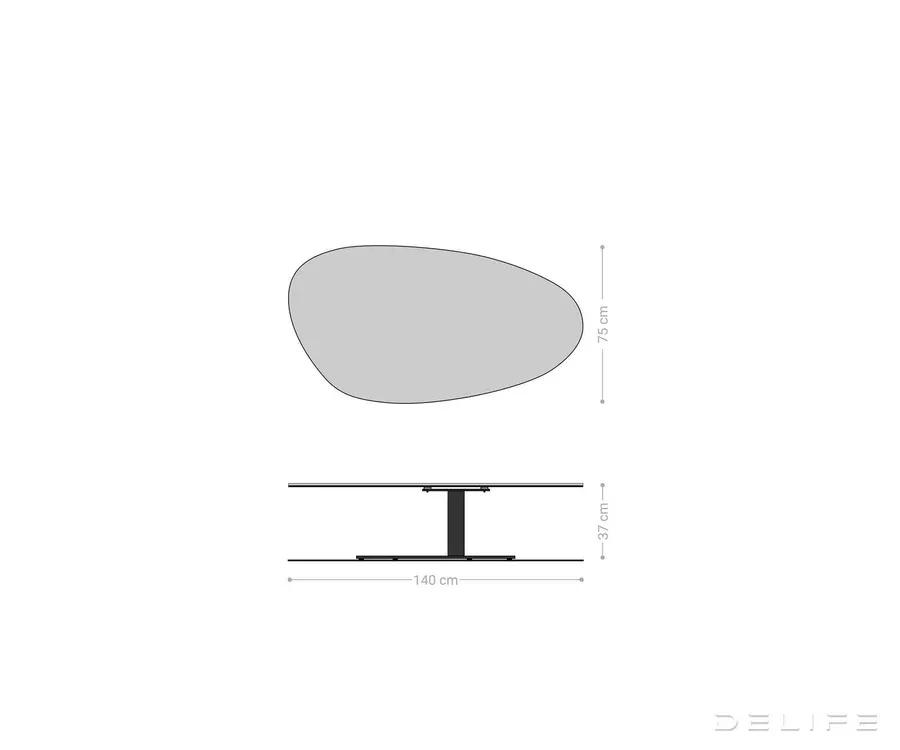 klub stolić edge 140x75cm, materijal: hrast - slika 6
