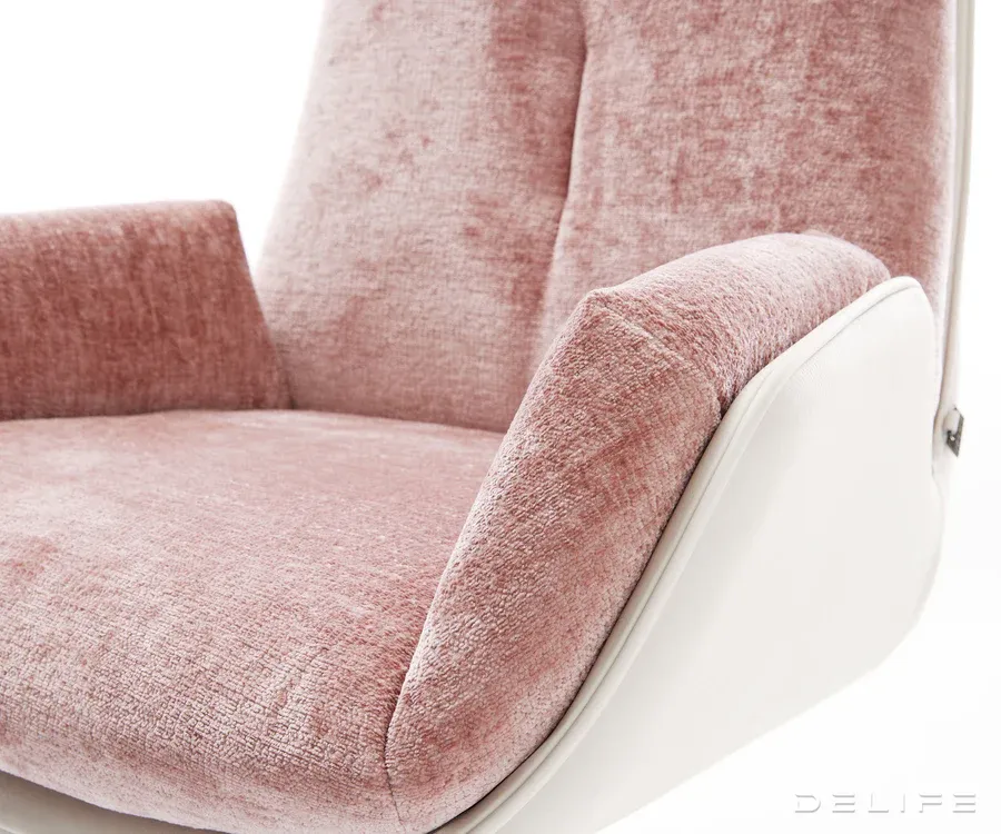 blagovaonska stolica clea, materijal: chenille/koža - slika 4