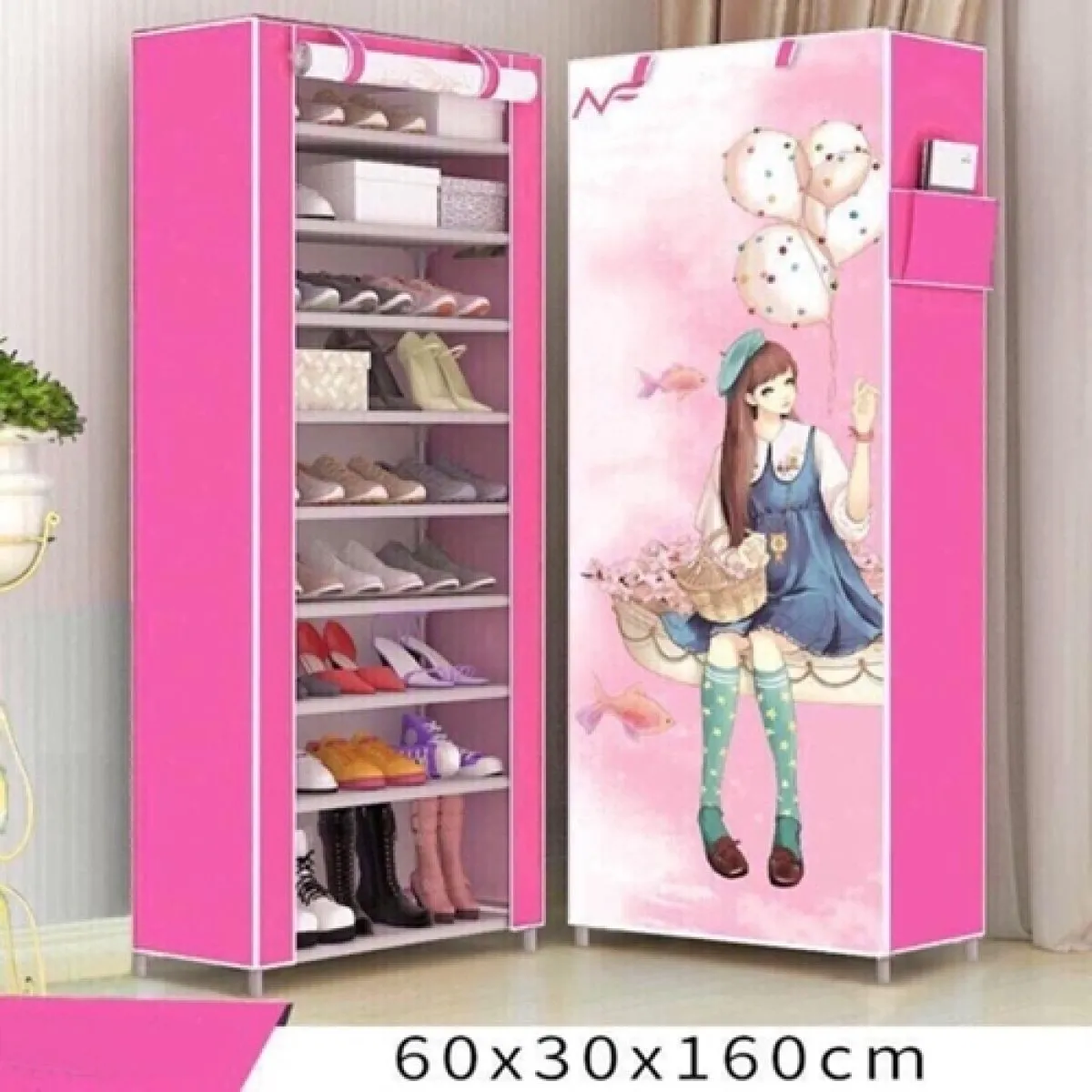 sklopivi ormar za cipele 160x60x30 vodootporan - slika 3