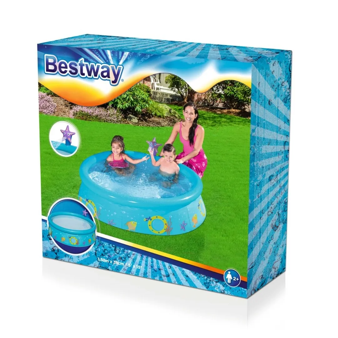 ekspanzijski bazen shower 152 38 fish bestway - slika 3