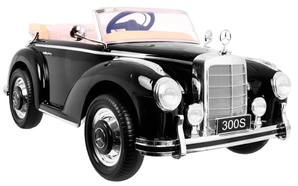licencirani auto na akumultor mercedes benz 300s retro - crni/lakirani - slika 8