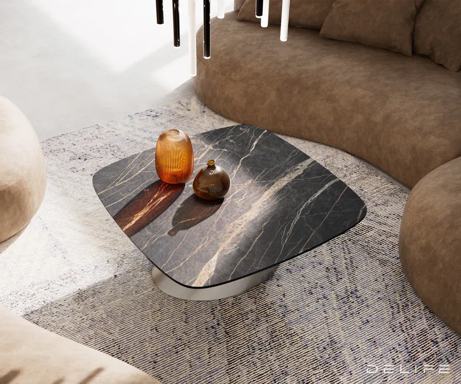 klub stolić edge boot 90x90cm, materijal: keramika laminam noir desir - slika 4