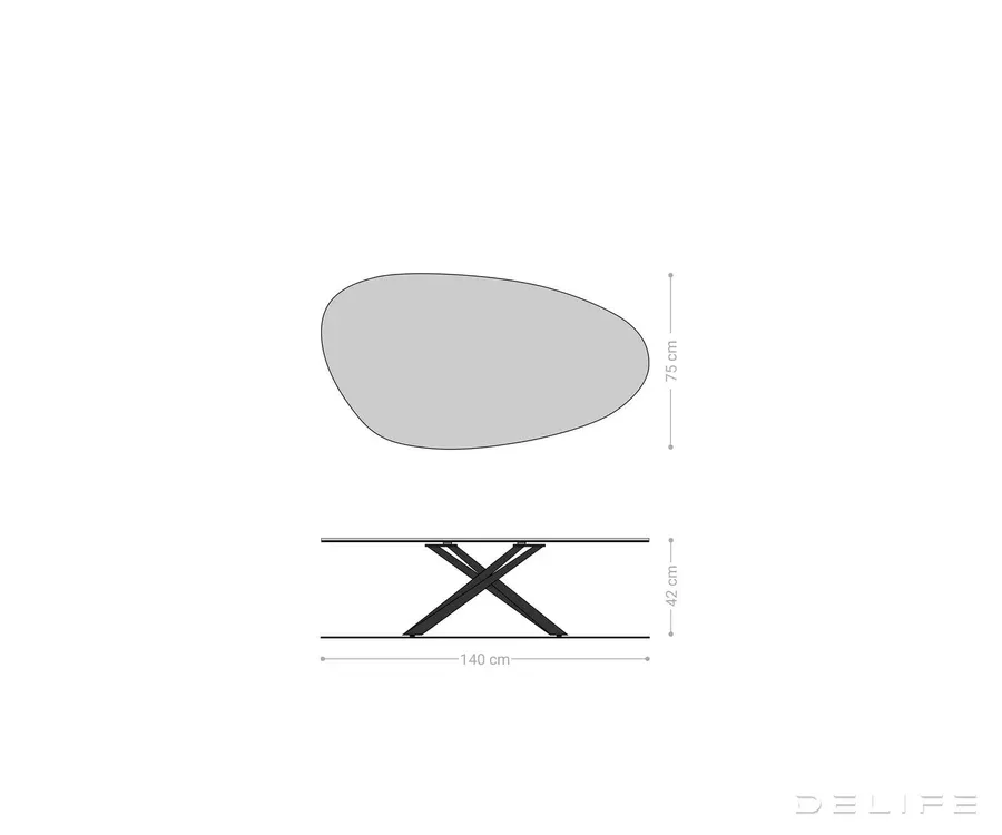 klub stolić edge 140x75cm, materijal: hrast - slika 6