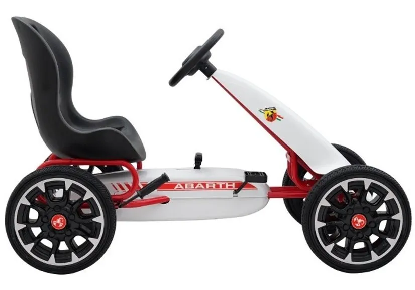 go-kart na pedale abarth - bijeli - slika 2