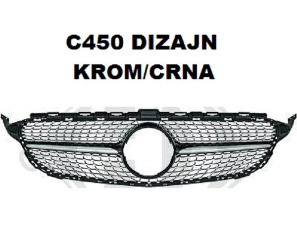 maske za mercedes benz c klasa w205 - c63 amg- diamond-gt- top izgled - slika 5