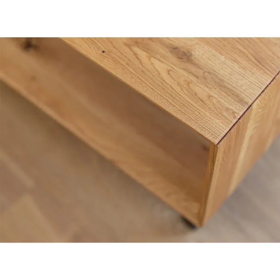 klub stolić modern loft 100,50x60cm, materijal: masivno drvo hrast - slika 6