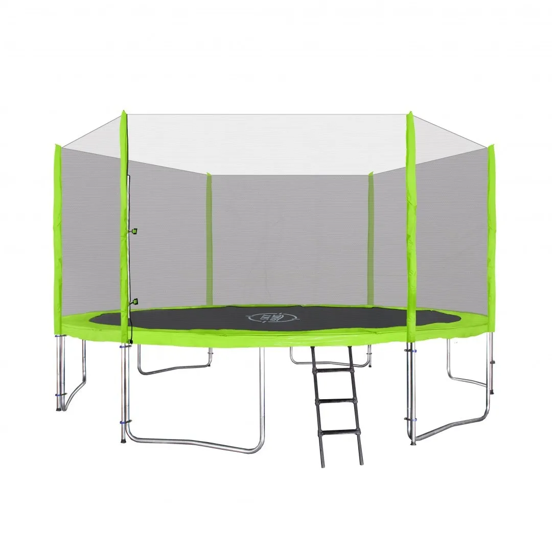 trampolin 12ft 366cm - zeleni - slika 3
