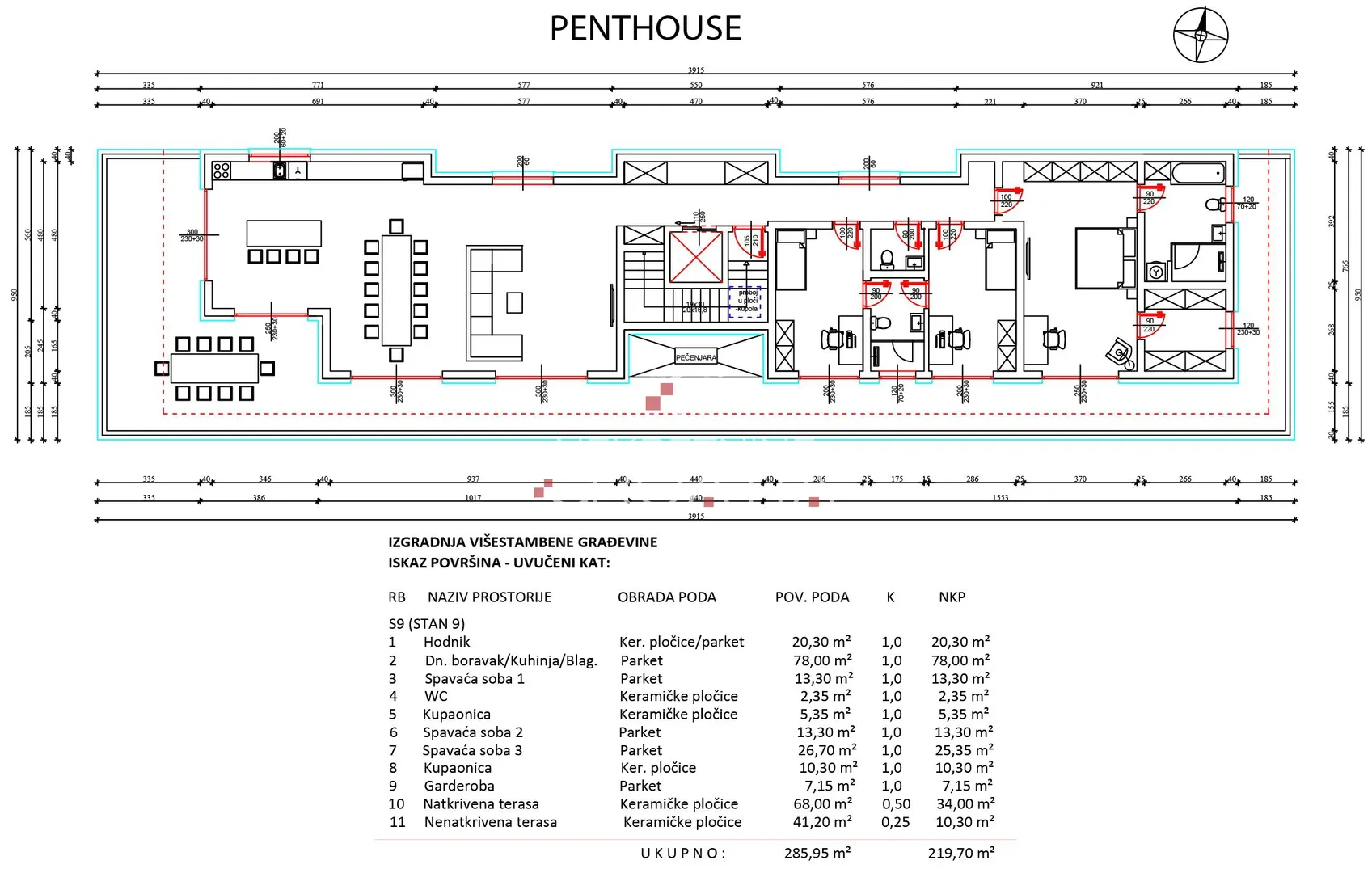 varaždin: novogradnja, penthouse, 285 m² - slika 13