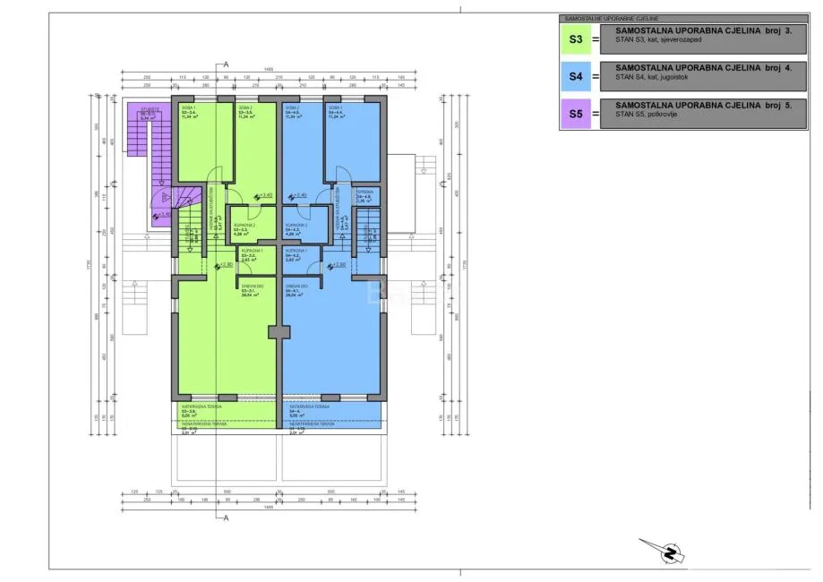 otok pag - mandre, 3soban apartman + vrt + garaža,100,32 m2 - slika 18