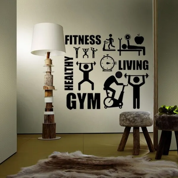 zidna naljepnica gym healthy - slika 2