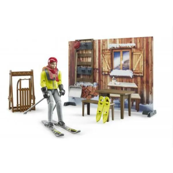 bruder set planinarski dom sa snowmobilom - slika 4