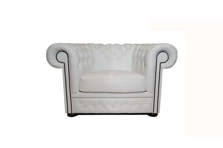 Chesterfield Fotelja First Class Leather | 1-sjedište | White - Ježdovec, Zagreb