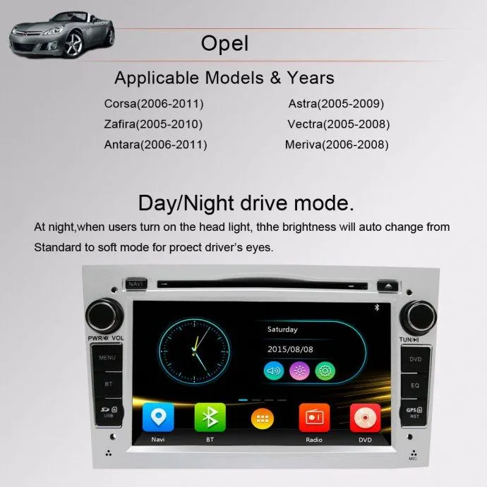 originalan radio astra vectra corsa navigacija 2din - slika 3