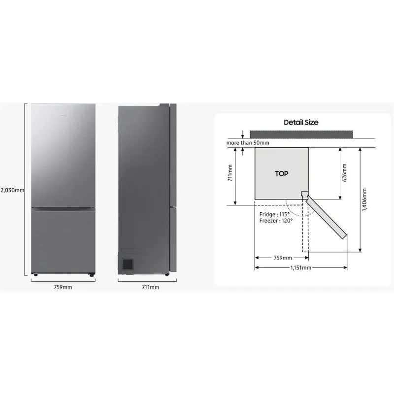 samsung kombinacija hladnjaka i zamrzivača rb53dg706ab1 , extra širok - slika 13