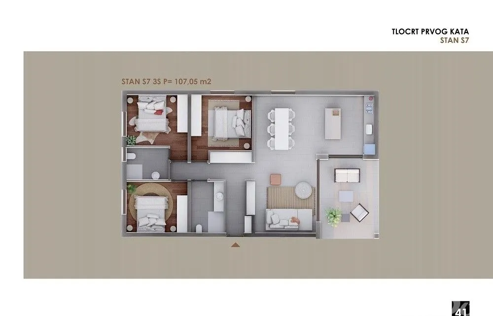 apartman na prvom katu,trosoban, blizina mora i plaže s7 - slika 4