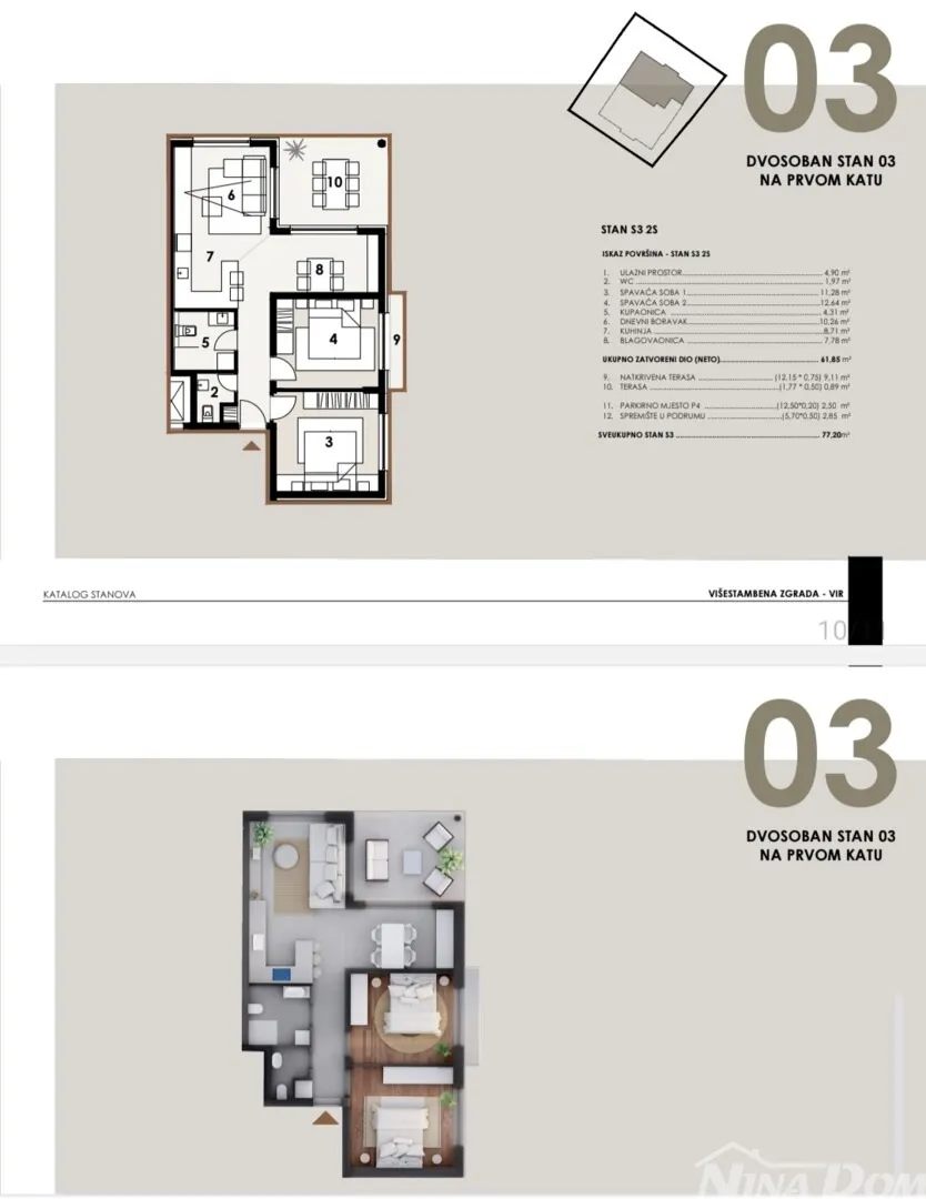 apartman u izgradnji, 1 kat, 100 met.do mora - slika 4