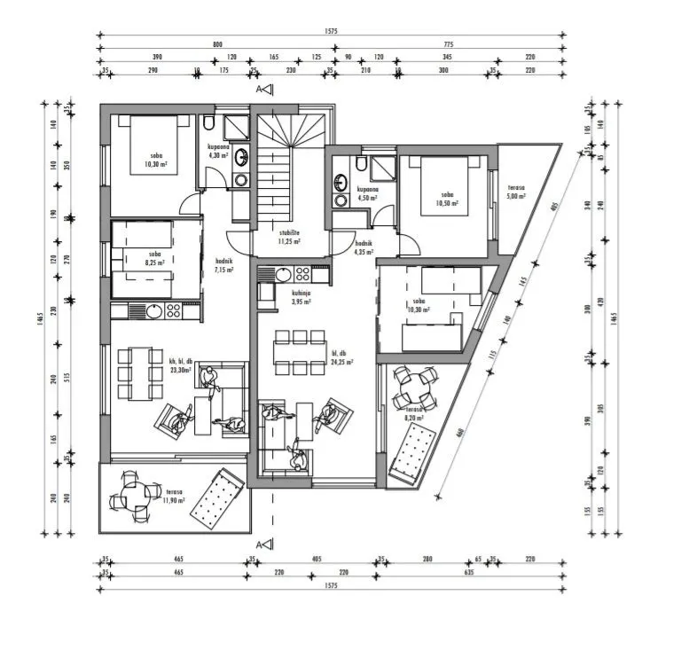 villa u centru vira luksuzno opremljena s bazenom i krovnom, terasom - slika 23