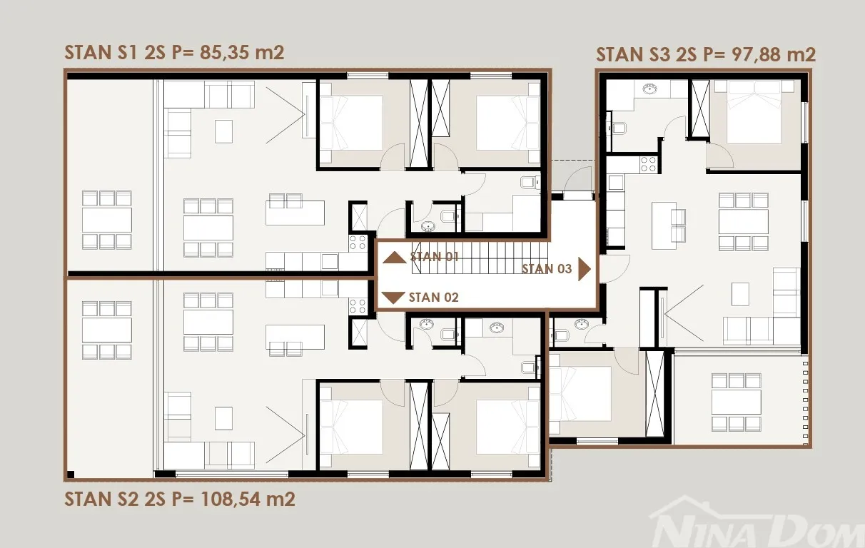 privlaka dalmacija- stan s1 novogradnja- 70 m od mora - slika 34