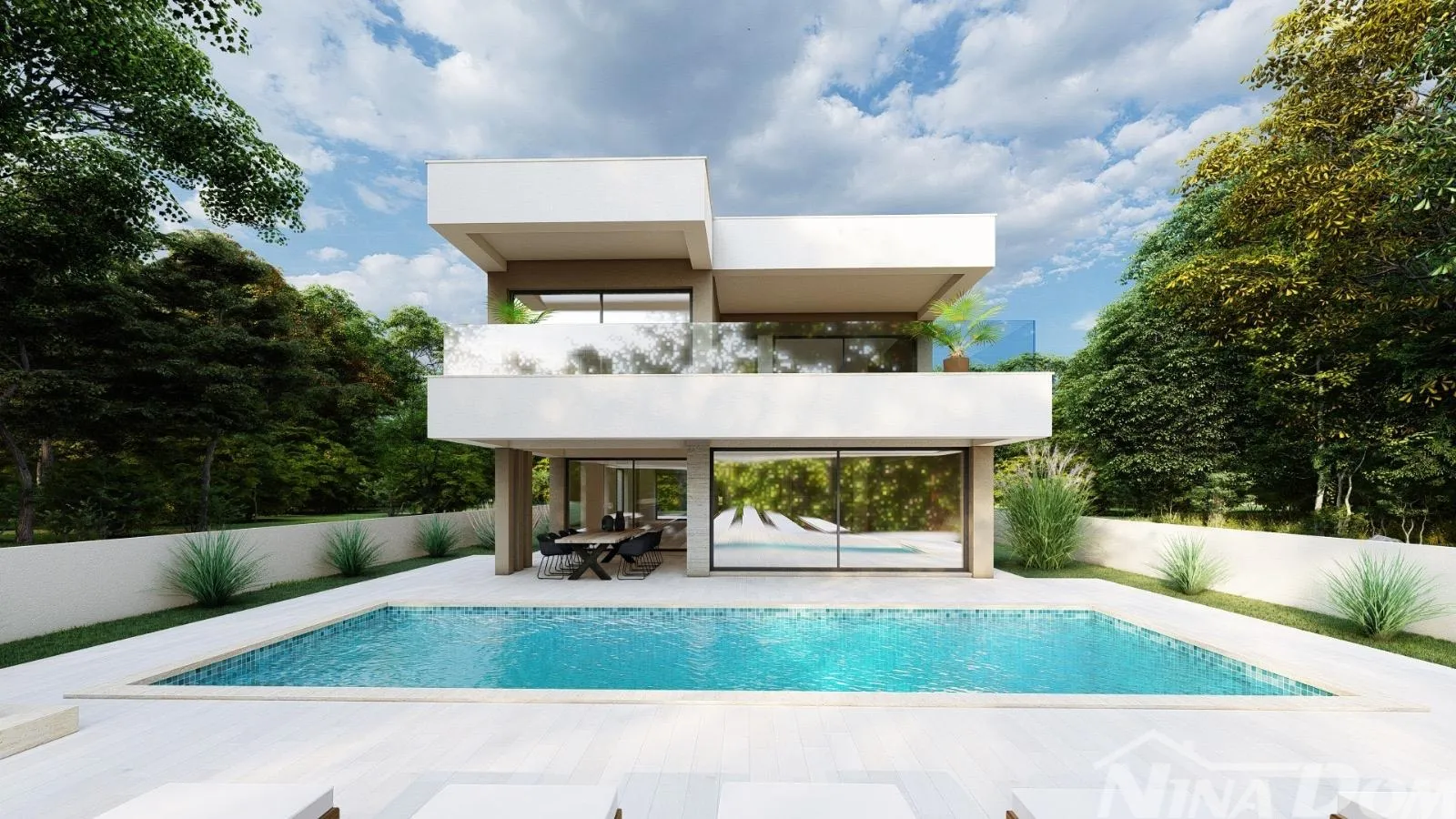 PRIVLAKA - ZADAR - MODERNA VILA U IZGRADNJI 700 m OD MORA - Privlaka, Privlaka