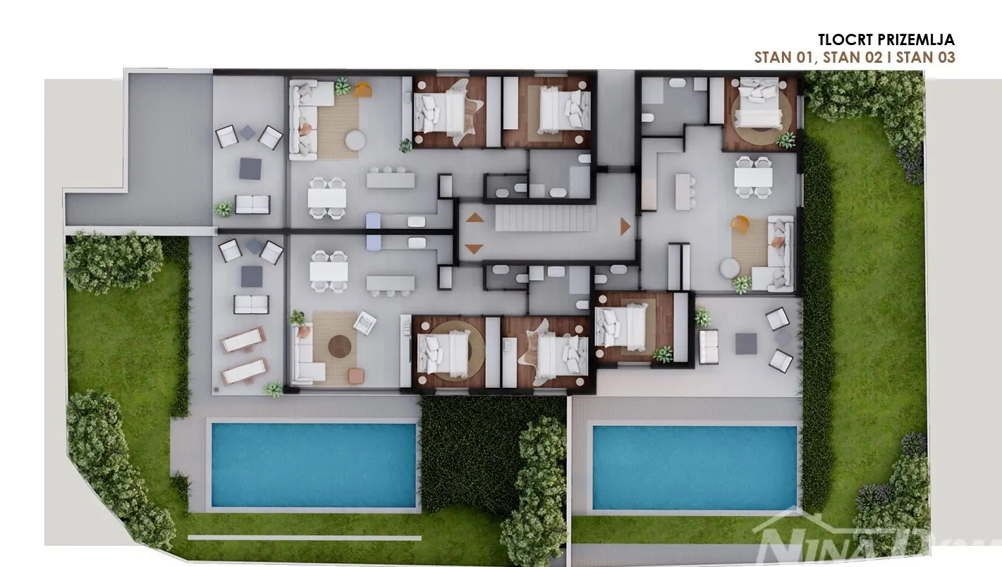 privlaka dalmacija- stan s1 novogradnja- 70 m od mora - slika 32
