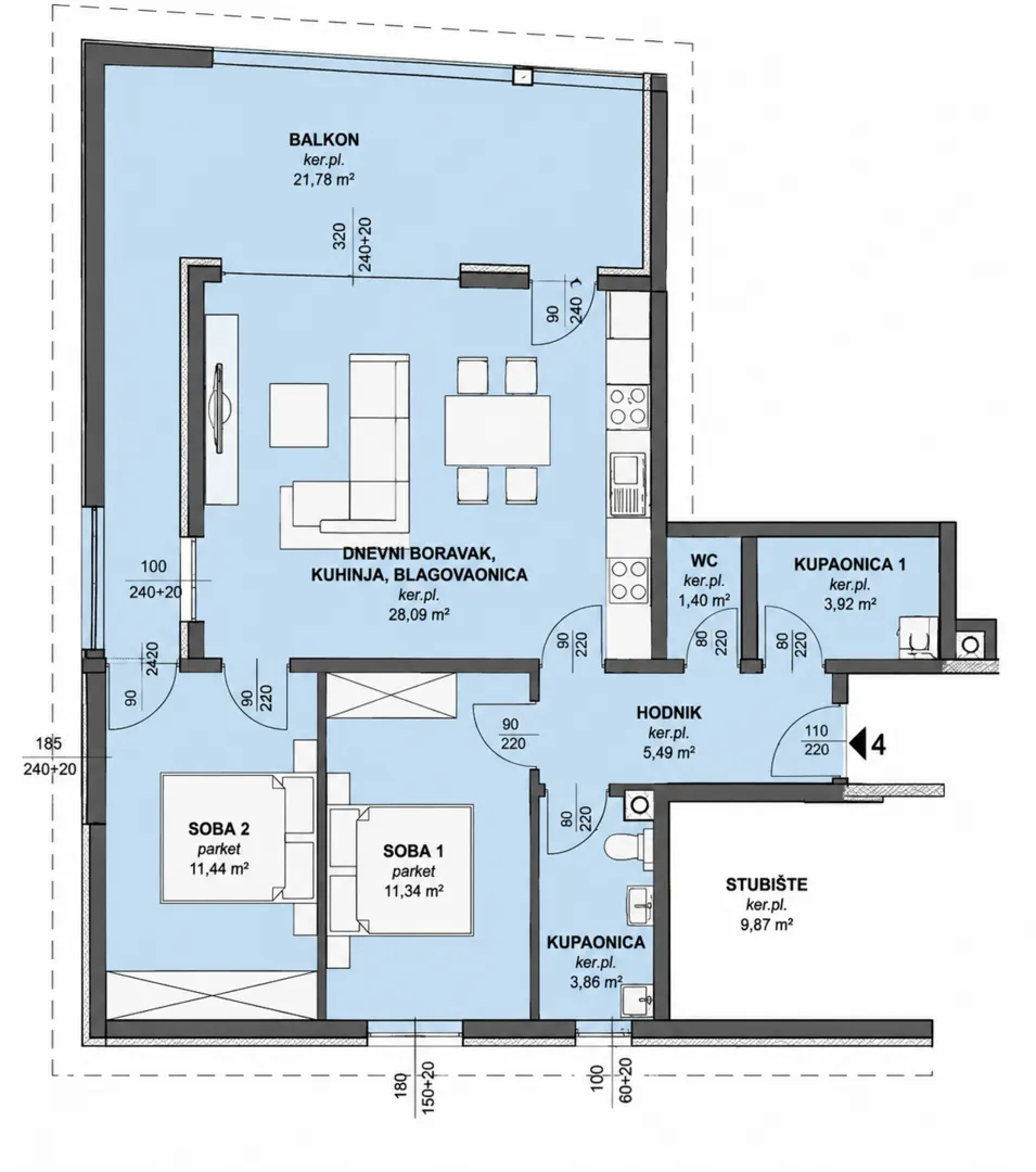 hrvatska – pag – povljana-prostran apartman u blizini plaže - slika 9