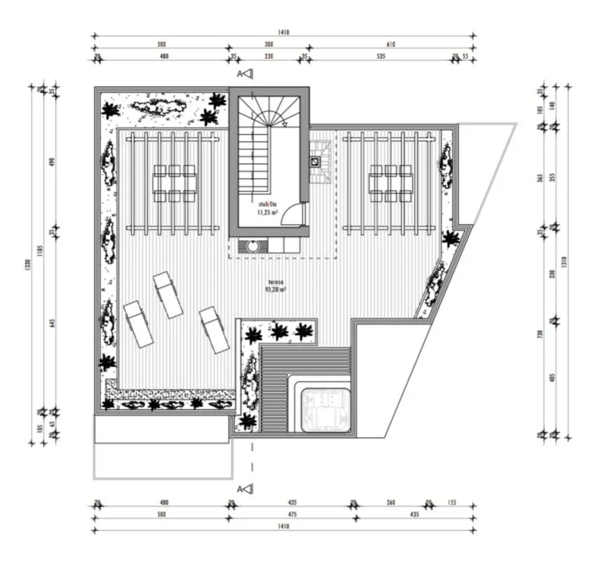 villa u centru vira luksuzno opremljena s bazenom i krovnom, terasom - slika 24