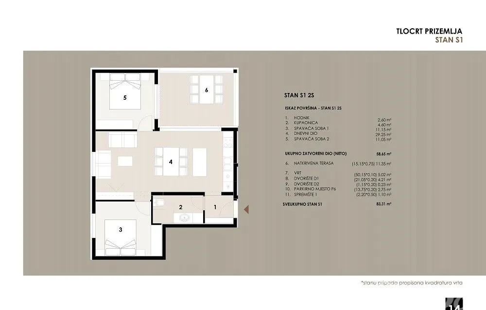 apartman u prizemlju s vrtom, blizina mora i plaže - slika 10