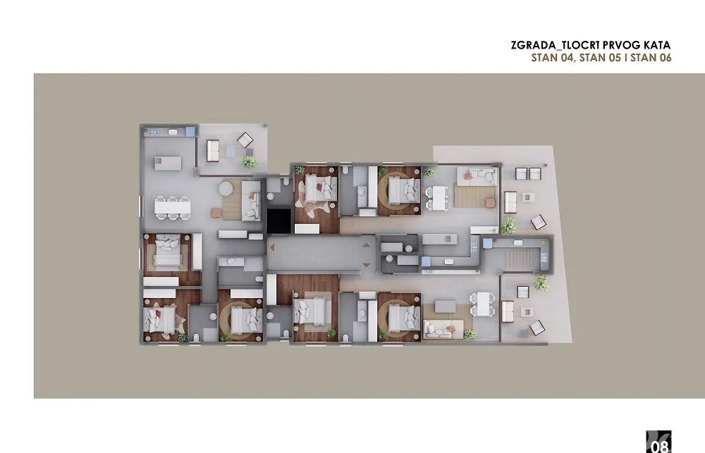 apartman na prvom katu,dvosoban, blizina mora i plaže s6 - slika 5