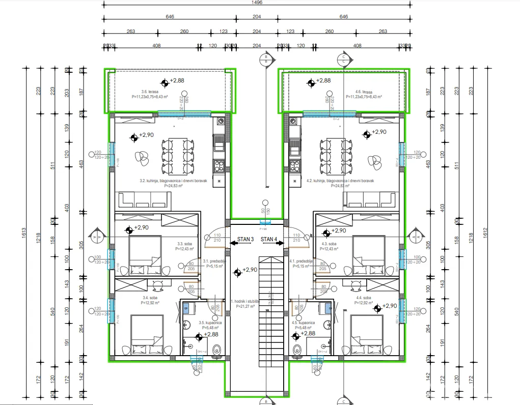 ražanac, apartmani u izgradnji, blizina mora i svih sadržaja. - slika 9