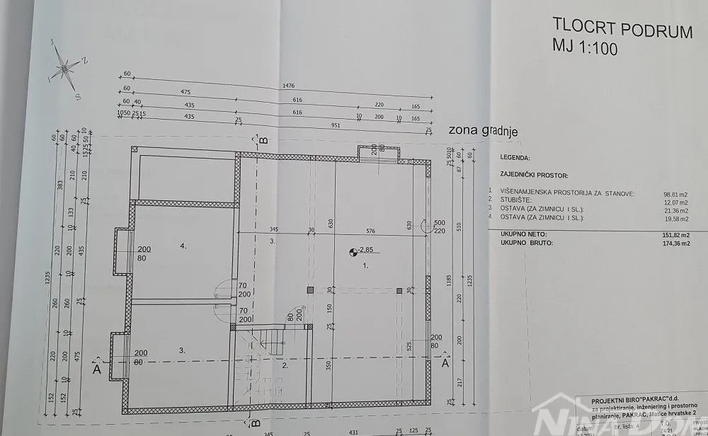 zemljište južna strana vira 570 m2, s građevinskom dozvolom. - slika 3