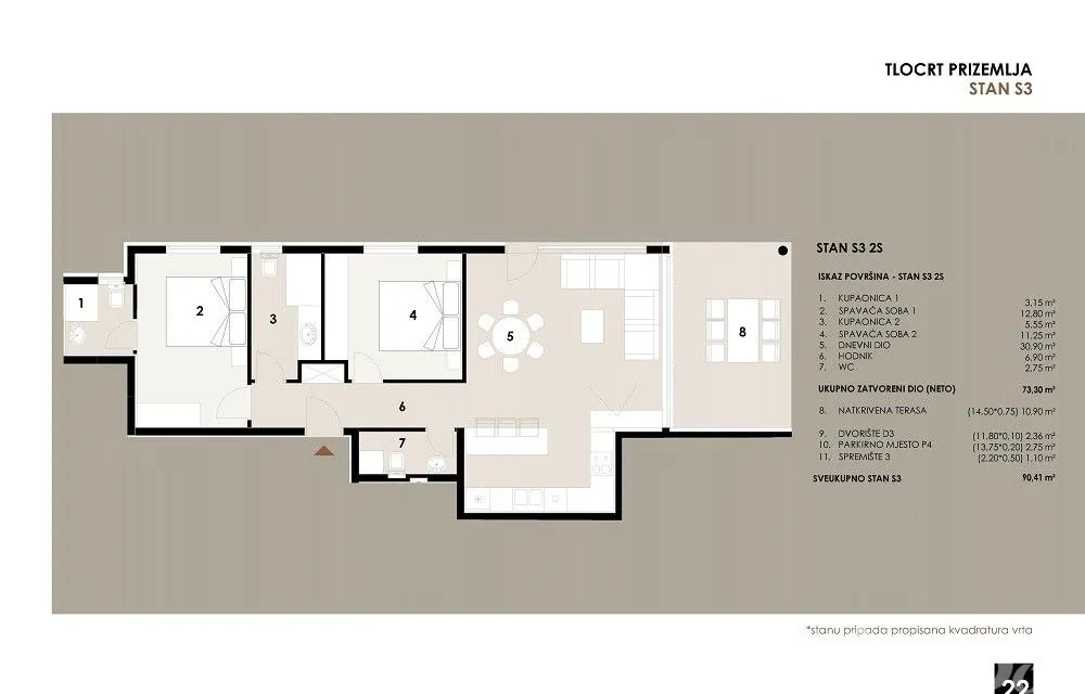 apartman u prizemlju s vrtom, blizina mora i plaže s3 - slika 3