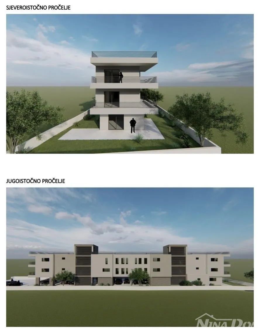 zaton, 50 m.do mora građ. zemljište s idejnim projektom s 9 jedinica - slika 8