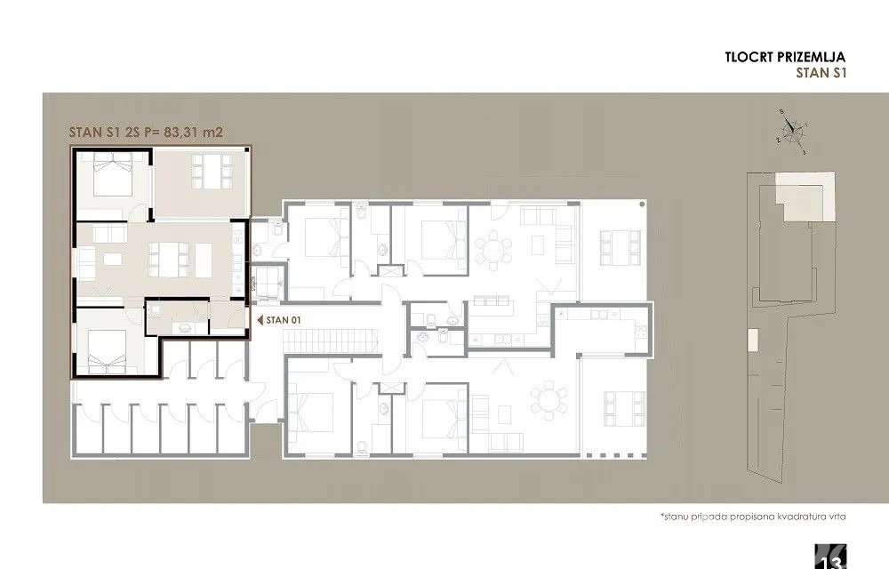apartman u prizemlju s vrtom, blizina mora i plaže - slika 9