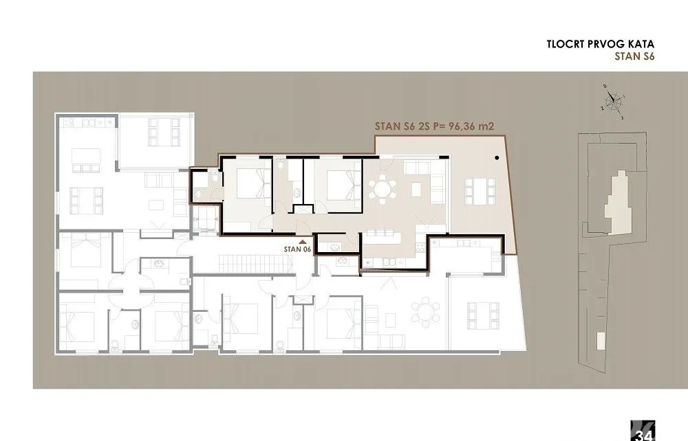 apartman na prvom katu,dvosoban, blizina mora i plaže s6 - slika 2